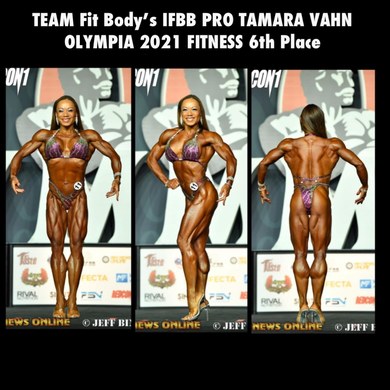 Team Fit Body's IFBB Pro Tamara Vahn - Olympia 2021 Fitness 6th Place